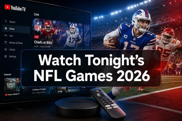 How to Watch Tonight’s NFL Games 2026 on YouTube TV